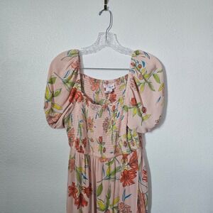 For the Republic Floral‎ Smocked Midi Style Womens Dress Size Large